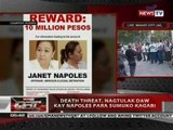 QRT: Death threat, nagtulak daw kay Napoles para sumuko kagabi