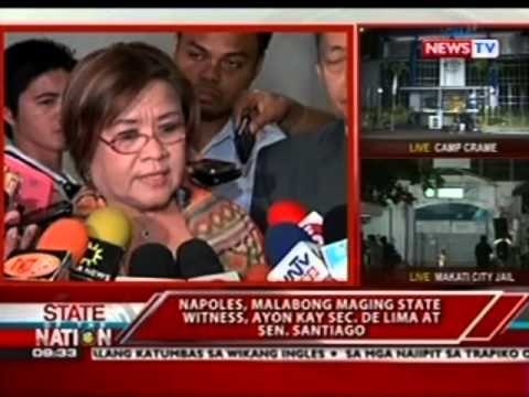 SONA: Napoles, malabong maging state witness, ayon kay Sec. De Lima at Sen. Santiago
