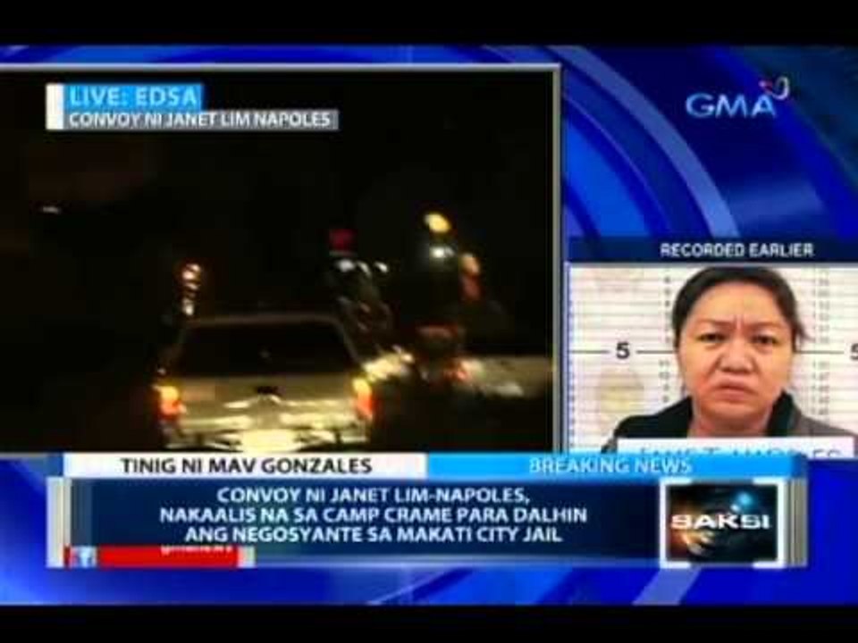 Saksi: Convoy ni Janet Lim-Napoles, mabilis na nakarating sa Makati City Jail