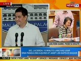 NTG: Lacierda: 10 minuto lang nag-usap sina Pangulong Aquino at Janet Lim-Napoles kagabi