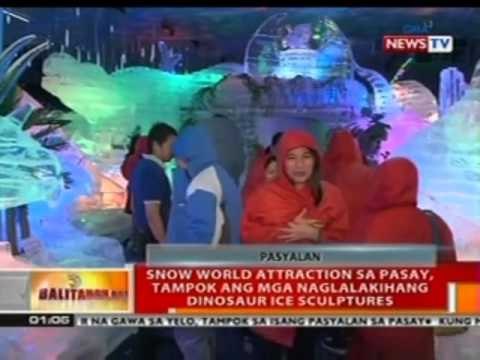BT: Snow World attraction sa Pasay, tampok ang mga naglalakihang dinosaur ice sculptures