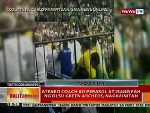 BT: Ateneo Coach Bo Perasol at isang fan ng DLSU Green Archers, nagkainitan