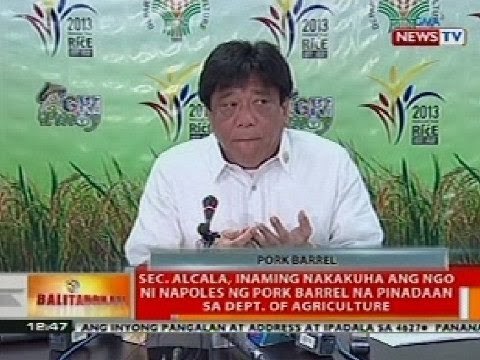 BT: Sec. Alcala, inaming nakakuha ang NGO ni Napoles ng pork barrel na pinadaan sa DA