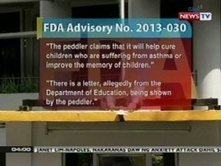 BP: FDA, nagbabala laban sa mga hindi rehistradong "vitamin c" syrup