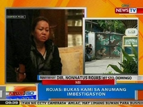 NTG: Panayam kay NBI Dir. Rojas kaugnay pa rin sa isyu ng pagsuko ni Napoles noong nakaraang linggo