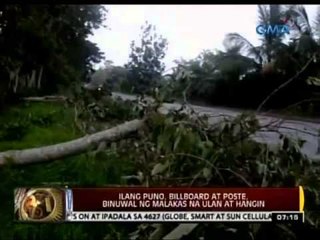 24 Oras: Ilang puno, billboard at poste, binuwal ng malakas na ulan at hangin sa North Cotabato