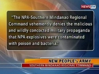 BT: AFP Eastern Mindanao: Wala pang resulta ang toxicity test sa sumabog na landmine sa Pantukan