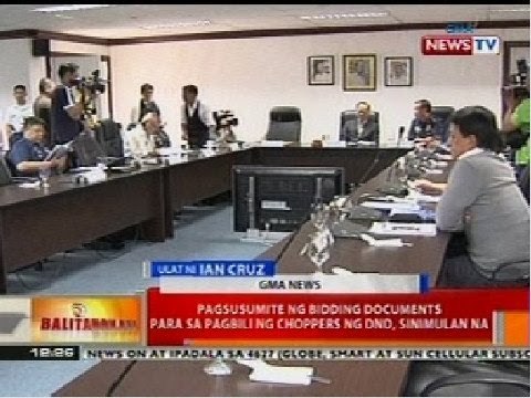 BT: Pagsusumite ng bidding documents para sa pagbili ng choppers ng DND, sinimulan na