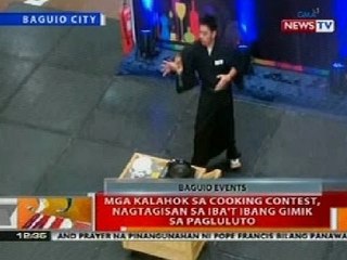 Tải video: BT: Mga kalahok sa cooking contest sa Baguio, nagtagisan sa iba't ibang gimik sa pagluluto