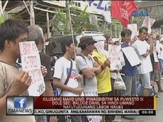 24oras: KMU, pinagbibitiw sa puwesto si Labor Sec. Rosalinda Baldoz