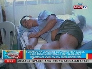 BP: 7 sundalo, sugatan sa pagsabog ng landmine sa Pantukan, Compostela Valley
