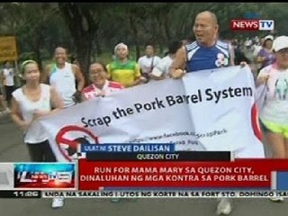 NTL: Run for Mama Mary sa QC, dinaluhan ng mga kontra sa pork barrel