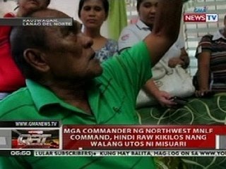 QRT: Mga commander ng Northweat MNLF Command, hindi kikilos nang walang utos ni Misuari
