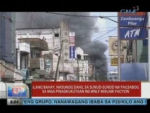 Ilang bahay, nasunog dahil sa sunod-sunod na pagsabog sa mga pinagkukutaan ng MNLF Misuari faction