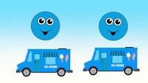 Counting Ice Cream Trucks | Learn Colors & Numbers for Kids | Surprise Eggs filled with Colours