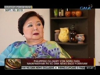24 Oras: Chef Nora daza, pumanaw kaninang madaling-araw sa edad na 84