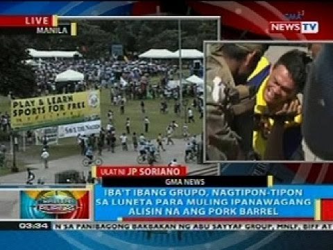 BP: Iba't ibang grupo, nagtipon-tipon sa Luneta pata ipanawagang alisin ang pork barrel