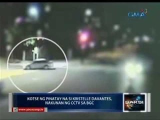 Kotse ng pinatay na advertising executive na si Kristelle Davantes, nakunan ng CCTV sa BGC