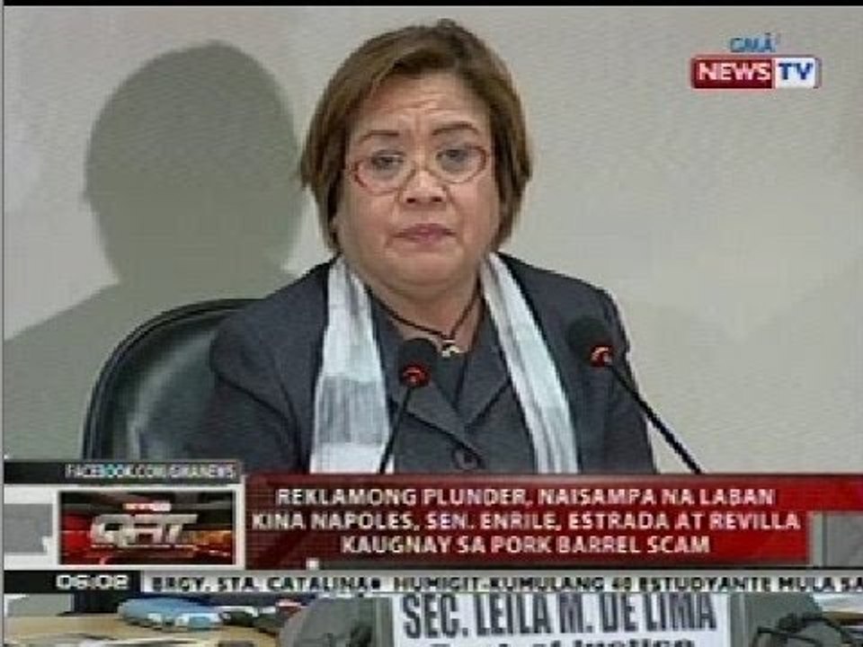 QRT : Reklamong plunder, naisampa na vs sa mga kaugnay sa pork barrel scam