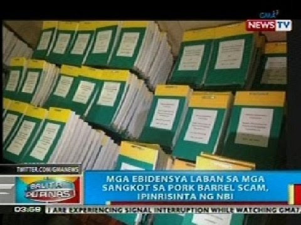 BP: Mga ebidensya vs mga sangkot sa pork barrel scam, ipinrisinta ng NBI