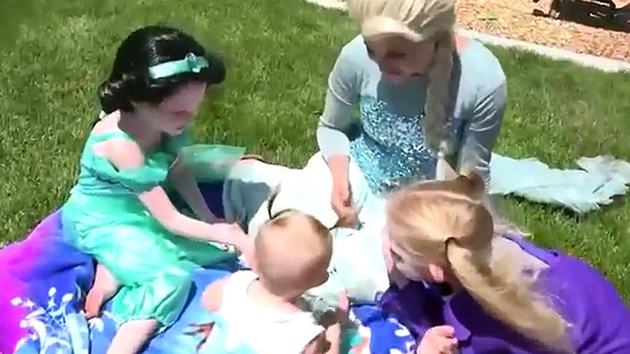 Princess Rapunzel vs Slime! w The Witch, Minnie Mouse, Spiderman & Paw Patrol Chase in Real Life 3