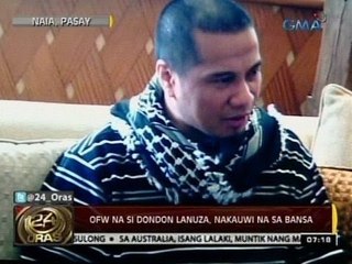 24 Oras: OFW na si Dondon Lanuza, nakauwi na sa bansa