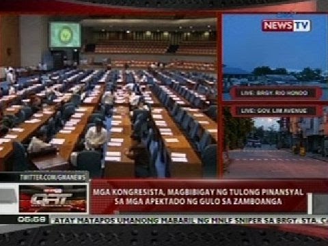 QRT: Mga kongresista, magbibigay ng tulong pinansyal sa mga apektado ng gulo sa Zamboanga