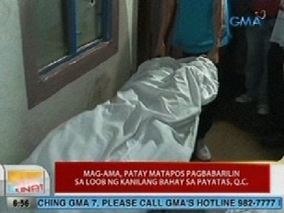 UB: Mag-ama, patay matapos pagbabarilin sa loob ng kanilang bahay sa Payatas, QC