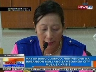 NTG: Mayor Beng Climaco, nanindigan na babangon muli ang Zamboanga City mula sa krisis