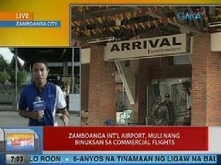 UB: Zamboanga Int'l Airport, muli nang binuksan