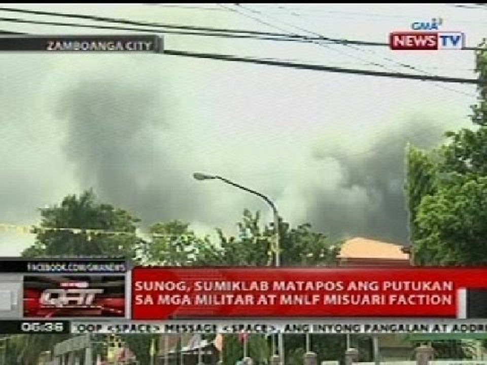 QRT: Sunog, sumiklab matapos ang putukan sa mga militar at MNLF sa Zamboanga