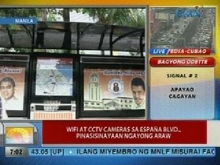 UB: Wifi at CCTV cameras sa España Blvd., pinasisinayaan ngayong araw