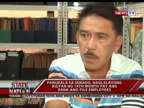 SONA: Panukala sa Senado, naglalayong bigyan ng 14th month pay ang rank-and-file employees