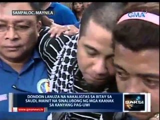 Saksi: Dondon Lanuza na nakaligtas sa bitay sa Saudi, mainit na sinalubong sa kanyang pag-uwi