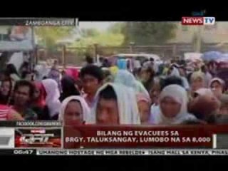 QRT: Bilang ng evacuees sa brgy. Taluksangay, lumobo na sa 8,000