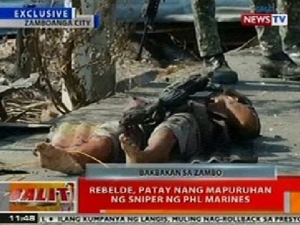 BT: Exclusive: Rebelde, patay nang mapuruhan ng sniper ng PHL Marines