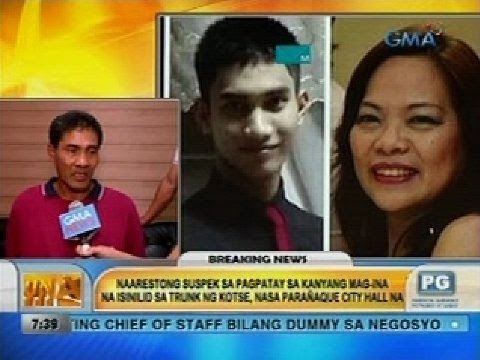 UH: Naarestong suspek sa pagpatay sa kanyang mag-ina, nasa Parañaque City Hall na