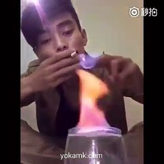 Ateşle oynarken kendini yaktı mal