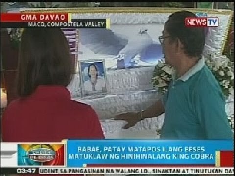 BP: Babae sa Compostela Valley, patay matapos ilang beses matuklaw ng hinihinalang king cobra