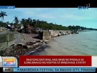 UB: Bagyong Basyang, nag-iwan ng pinsala sa ilang bahagi ng Visayas at Mindanao
