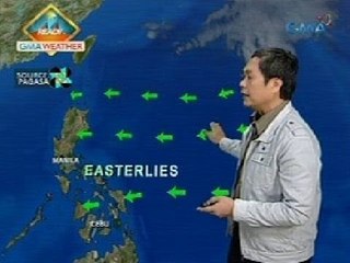 UH: Easterlies, nakakaapekto sa Luzon at Visayas
