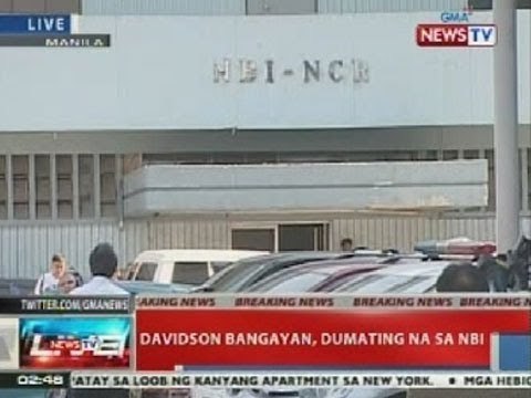 NTVL: Davidson Bangayan, dumating na sa NBI