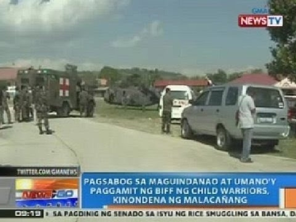 NTG: Pagsabog sa Maguindanao at umano'y paggami...