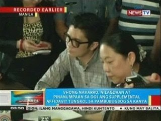 BP: Vhong Navarro, pinanumpaan sa DOJ ang supplemental affidavit tungkol sa pambubugbog sa kanya