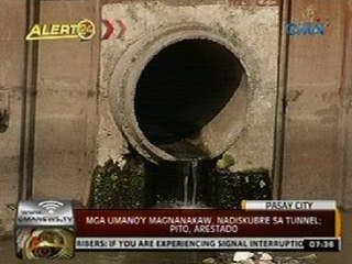 24 Oras: Mga umano'y magnanakaw, nadiskubre sa tunnel; pito, arestado