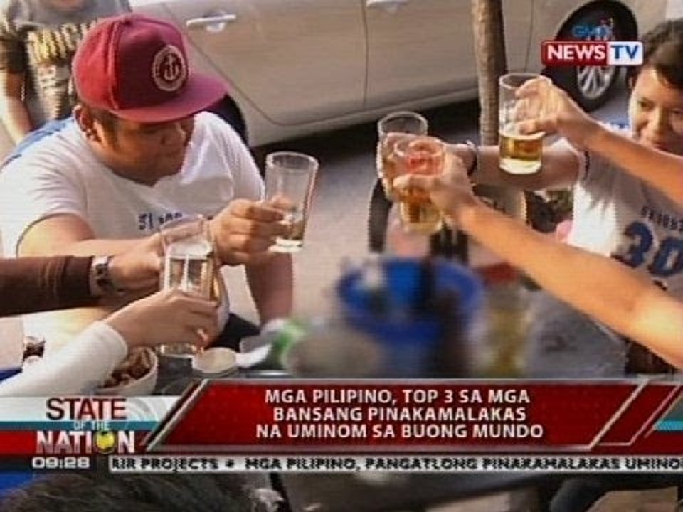 SONA: Mga Pilipino, top 3 sa mga bansang pinakamalakas uminom sa buong mundo