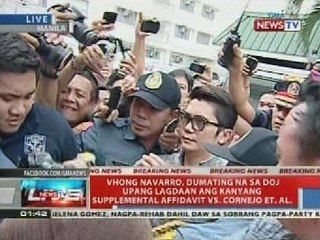 NTVL: Vhong Navarro, dumating na sa DOJ upang lagdaan ang kanyang supplemental affidavit