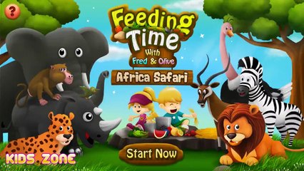 FeedingTime with Fred & Olive Safari Africa Animals   Kids learn feeding animals