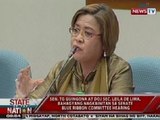 SONA:Sen. Guingona at DOJ Sec. De Lima,bahagyang nagkainitan sa Senate blue ribbon committee hearing