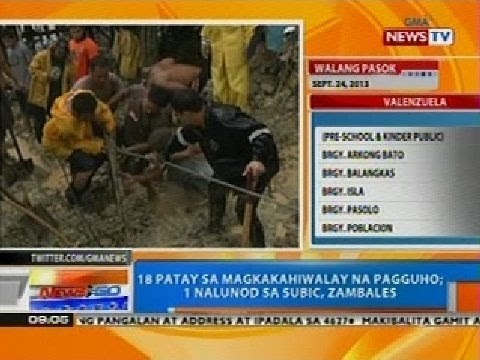 NTG: 18 patay sa magkakahiwalay na pagguho; 1 nalunod sa Subic, Zambales